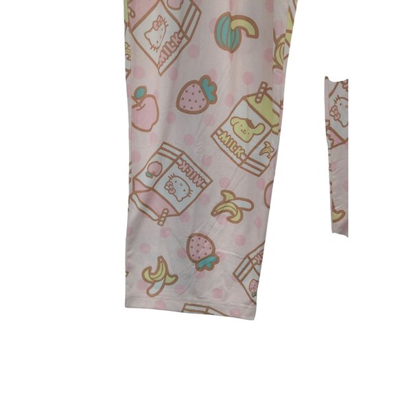Hello Kitty Milk Print Pajama Pants Pastel Kawaiia Y2K Lounge Relaxation Size 2X - Picture 5 of 8